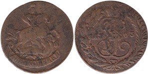 2 копейки 1763 года (ММ). Перечекан из 4 копеек 1762 года