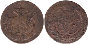 2 копейки 1763 года (ММ). Перечекан из 4 копеек 1762 года
