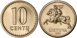 10 центов 1991 1991