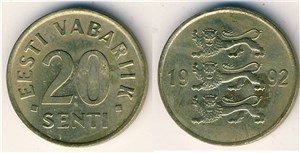 20 сентов 1992 года 1992