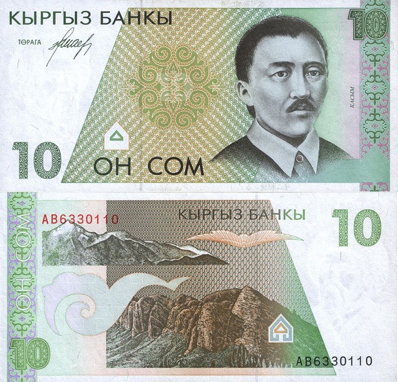 10 сомов. Разновидности, подробное описание