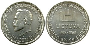10 литов 1938 года 