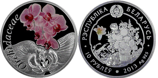 10 рублей 2013 года Орхидея. Разновидности, подробное описание