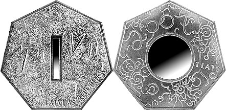 1 лат 2006 года Цифровая монета. Разновидности, подробное описание