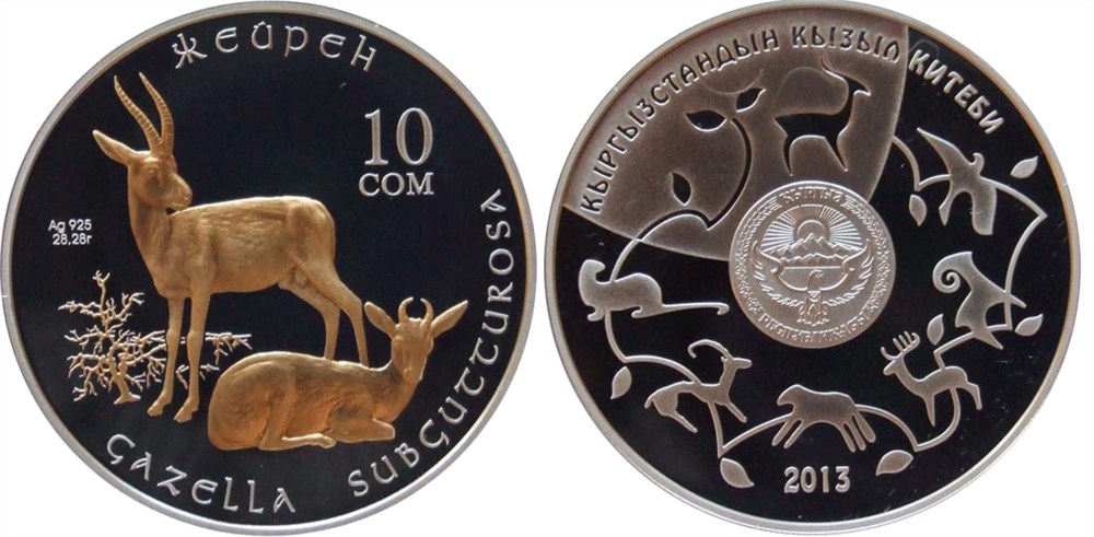 10 сом 2013 года Джейран. Разновидности, подробное описание
