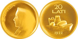 Монета Латвии 2008 2008