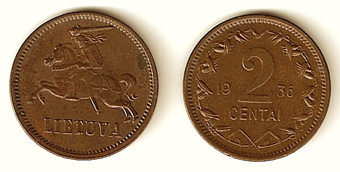 2 цента 1936 года. Разновидности, подробное описание