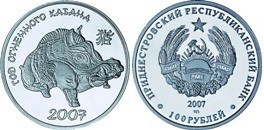 100 рублей 2007 года Огненный кабан. Разновидности, подробное описание