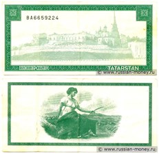 5000 рублей. Социальный чек Республики Татарстан 1996 (зелёная) 1996