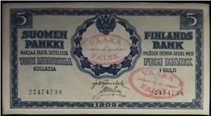 5 марок золотом. Финляндский банк 1909 1909