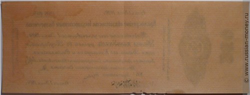 Банкнота 250 рублей. Краткосрочное обязательство 1919. Стоимость. Реверс